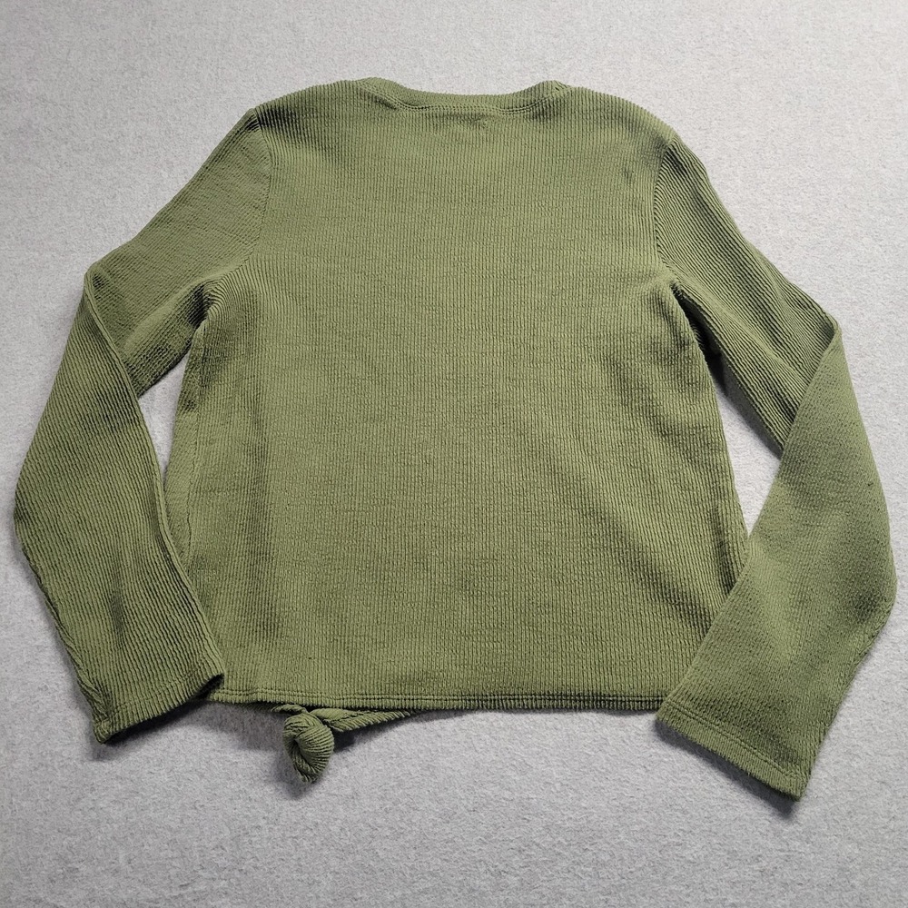 Madewell Elwood‎ Knot Front Top Sweater  In Palm Tree Green Women's Size Large - Picture 8 of 8